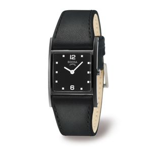 Boccia All-Black Titanium Watch - Square Case - 3160-03